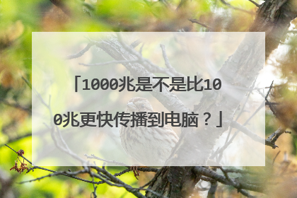 1000兆是不是比100兆更快传播到电脑?
