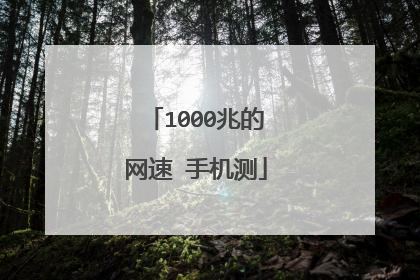 1000兆的网速 手机测
