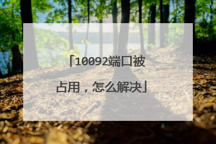 10092端口被占用,怎么解决