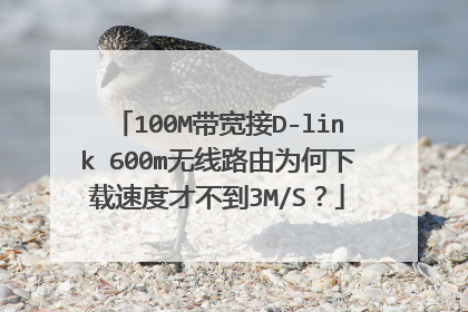 100M带宽接D-link 600m无线路由为何下载速度才不到3M/S？