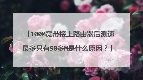 100M宽带接上路由器后测速最多只有90多M是什么原因?
