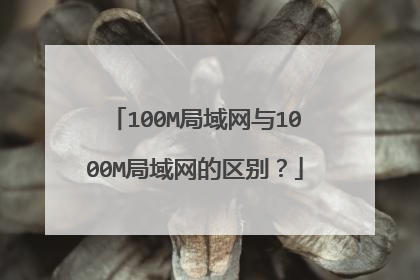 100M局域网与1000M局域网的区别？