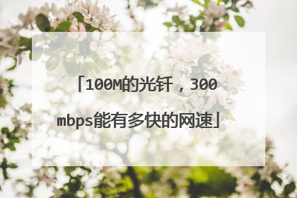 100M的光钎，300mbps能有多快的网速
