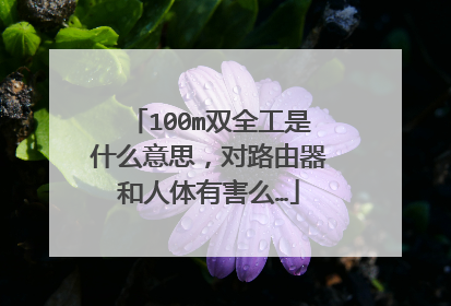 100m双全工是什么意思,对路由器和人体有害么…