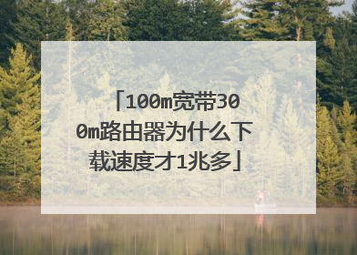 100m宽带300m路由器为什么下载速度才1兆多
