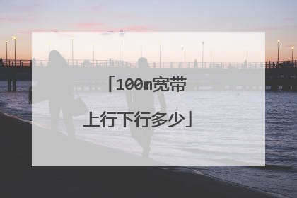 100m宽带上行下行多少