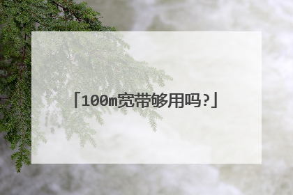 100m宽带够用吗?