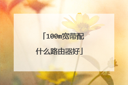 100m宽带配什么路由器好