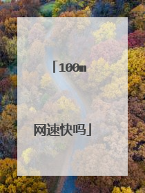 100m网速快吗
