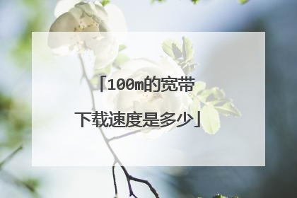 100m的宽带下载速度是多少