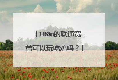 100m的联通宽带可以玩吃鸡吗?