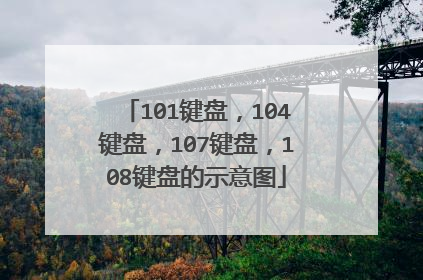 101键盘，104键盘，107键盘，108键盘的示意图