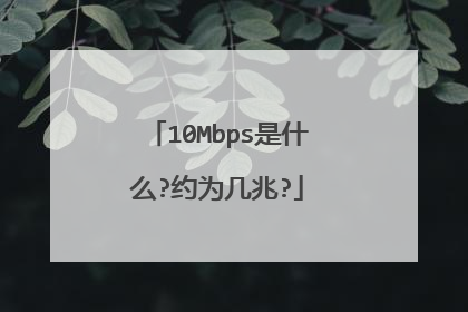 10Mbps是什么?约为几兆?