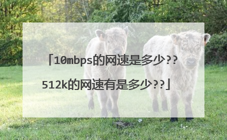 10mbps的网速是多少??512k的网速有是多少??