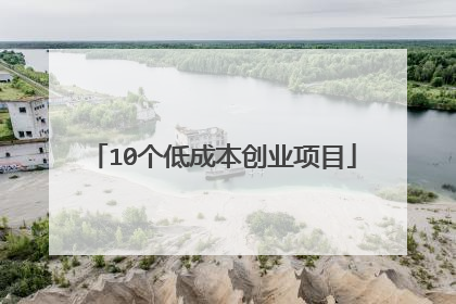 10个低成本创业项目