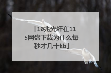 10兆光纤在115网盘下载为什么每秒才几十kb