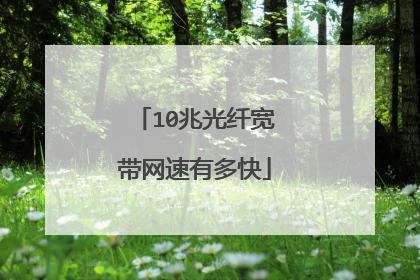 10兆光纤宽带网速有多快