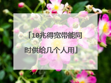 10兆得宽带能同时供给几个人用