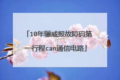10年骊威报故障码第一行程can通信电路