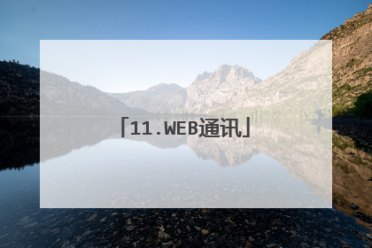 11.WEB通讯