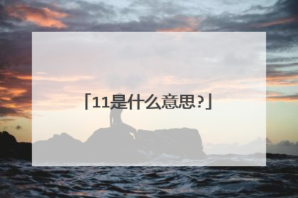 11是什么意思?