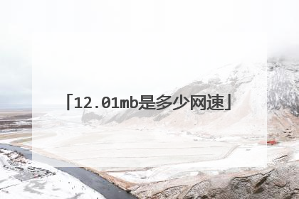 12.01mb是多少网速