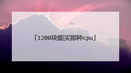 1200块能买那种cpu