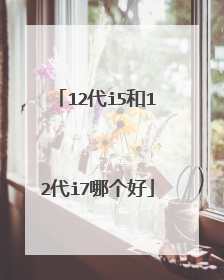 12代i5和12代i7哪个好