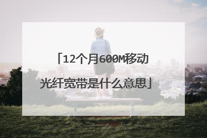 12个月600M移动光纤宽带是什么意思