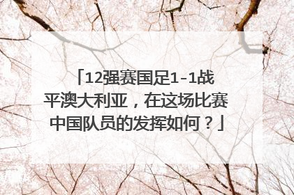 12强赛国足1-1战平澳大利亚，在这场比赛中国队员的发挥如何？