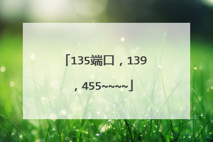 135端口，139，455~~~~