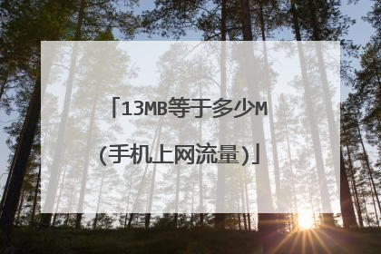 13MB等于多少M(手机上网流量)