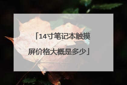 14寸笔记本触摸屏价格大概是多少