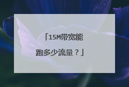 15M带宽能跑多少流量？