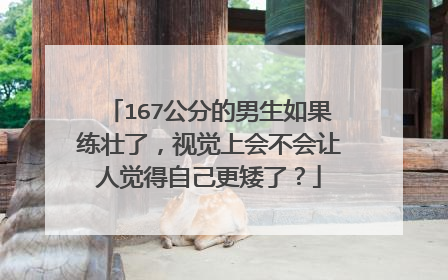 167公分的男生如果练壮了,视觉上会不会让人觉得自己更矮了?