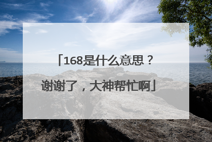 168是什么意思？谢谢了，大神帮忙啊