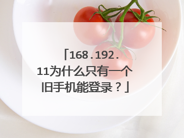168.192.11为什么只有一个旧手机能登录?