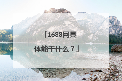 1688网具体能干什么?