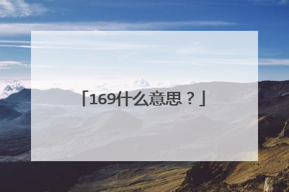 169什么意思？