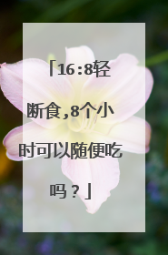 16:8轻断食,8个小时可以随便吃吗？