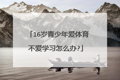16岁青少年爱体育不爱学习怎么办?