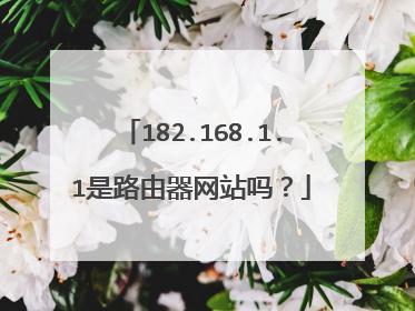 182.168.1.1是路由器网站吗？