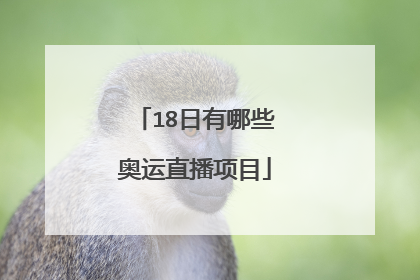 18日有哪些奥运直播项目