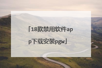 18款禁用软件app下载安装pgw