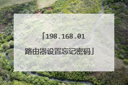 198.168.01路由器设置忘记密码