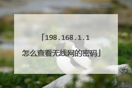 198.168.1.1怎么查看无线网的密码