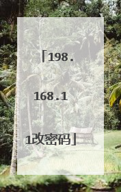 198.168.11改密码