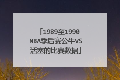 1989至1990NBA季后赛公牛VS活塞的比赛数据