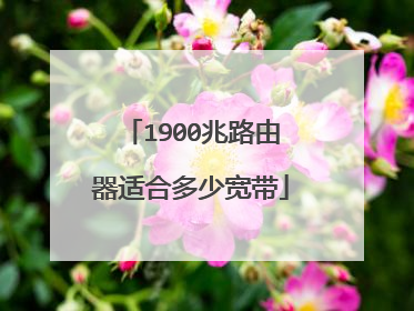 1900兆路由器适合多少宽带