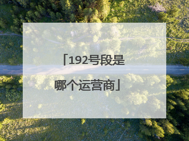 192号段是哪个运营商